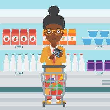 Müşteri Hesap makinesinde sayma.