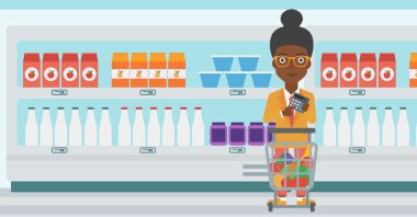 Müşteri Hesap makinesinde sayma.