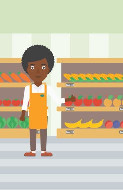 Dost süpermarket alt vektör çizim.