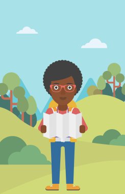 Haritaya bakıyordum sırt çantası ile seyahat.