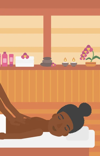 Woman recieving massage vector illustration.