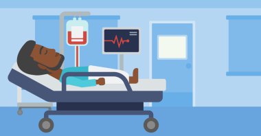 Hastanede yatan adam.