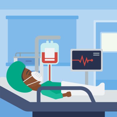 Hastanede yatan kadın.