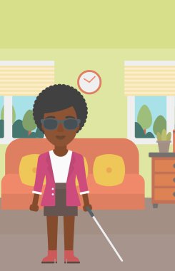 Kör kadın ile sopa.