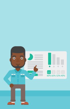 işadamı iş sunu yapma.