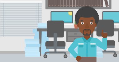 İş fikri olan işadamı.