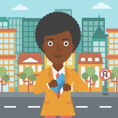 Kadın koyarak zarf içinde cep.