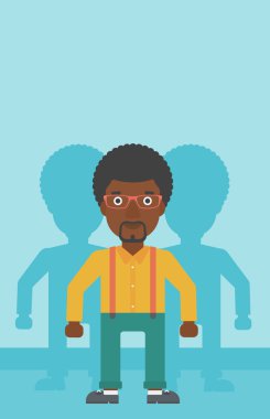 Adam iş vektör illüstrasyon arıyor.