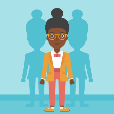 Kadın iş vektör çizim için arama.