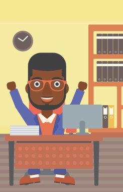 Başarılı bir iş adamı vektör çizim.