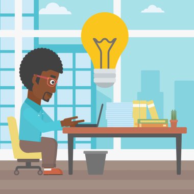 Başarılı bir iş fikri vektör çizim.