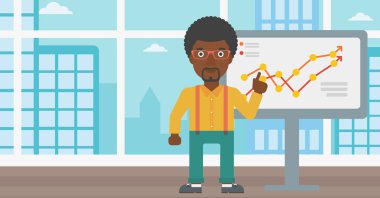 işadamı iş sunu yapma.