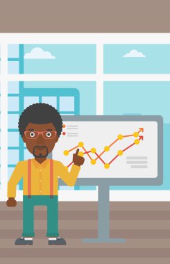 işadamı iş sunu yapma.