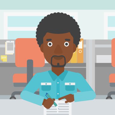 İş belgeleri vektör çizim imzalama.