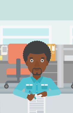 İş belgeleri vektör çizim imzalama.