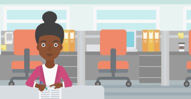 İş belgeleri vektör çizim imzalama.