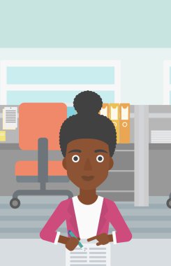 İş belgeleri vektör çizim imzalama.