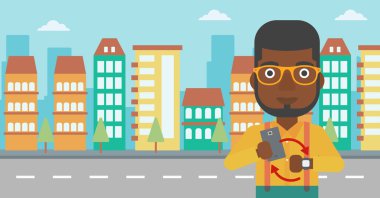 Smartwatch ve smartphone arasındaki eşitleme.