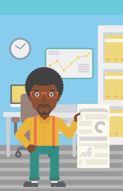 İş sunumu yapan adam.