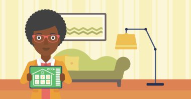 Akıllı ev otomasyon vektör illüstrasyon.