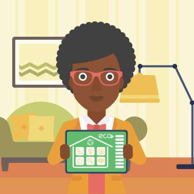 Akıllı ev otomasyon vektör illüstrasyon.