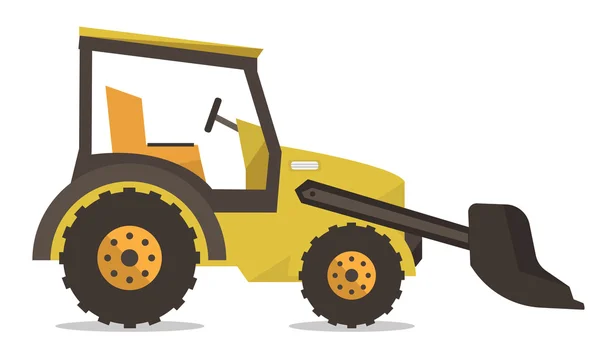 Grande illustration vectorielle bulldozer jaune . — Image vectorielle