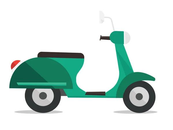 Modern classic scooter vector illustration. — Stock Vector