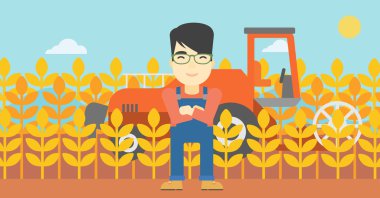 Adam arka plan üzerinde birleştirmek ile ayakta.