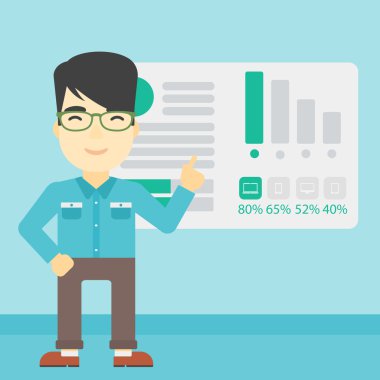 işadamı iş sunu yapma.