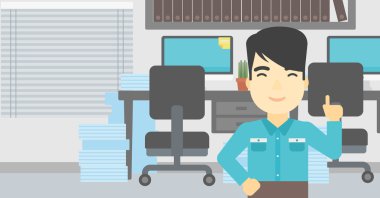 İş fikri olan işadamı.