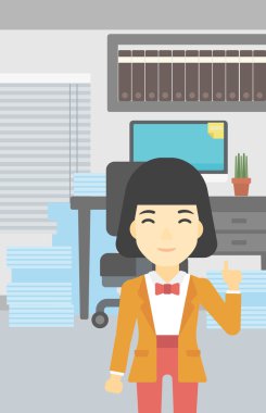 İş fikri olan iş kadını.