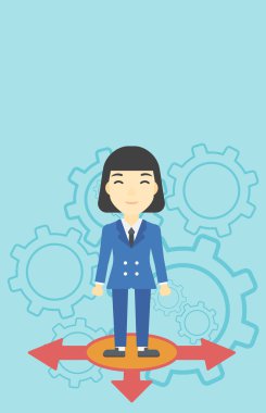 Kadın kariyer seçerek yol.