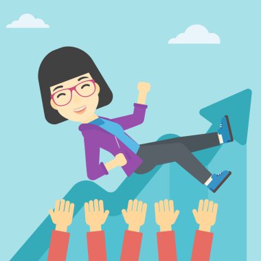 Oklar poinded başına kadınla.