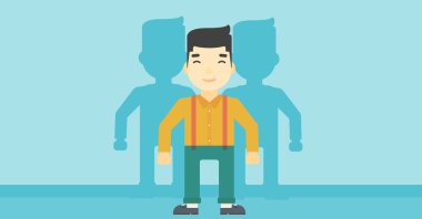 Adam iş vektör illüstrasyon arıyor.