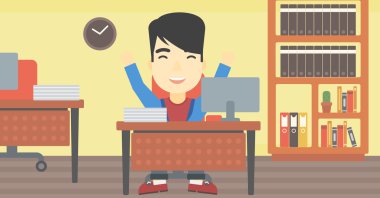 Başarılı bir iş adamı vektör çizim.