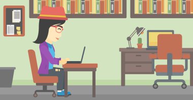 onu laptop çalışma iş kadını.