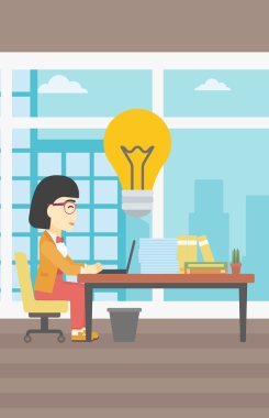 Başarılı bir iş fikri vektör çizim.