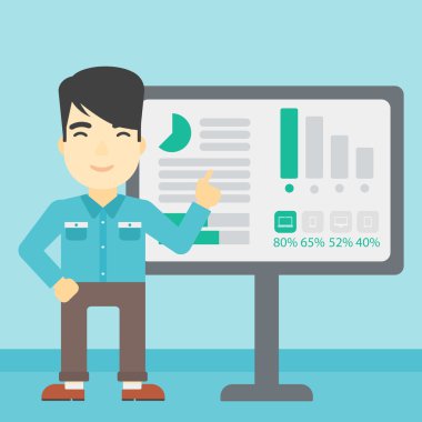 işadamı iş sunu yapma.