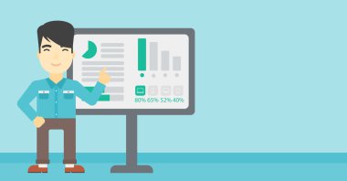 işadamı iş sunu yapma.