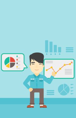 İş sunumu yapan adam.