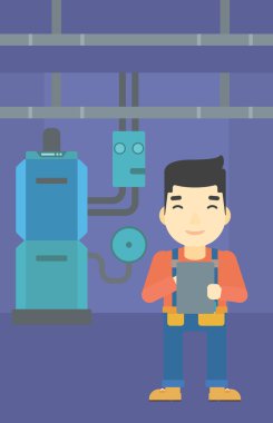 Tablet ile kendine güvenen Oluşturucu.