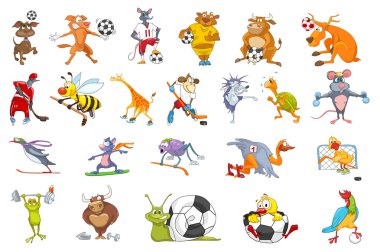 Vektör seti hayvanlar spor illüstrasyonlar.