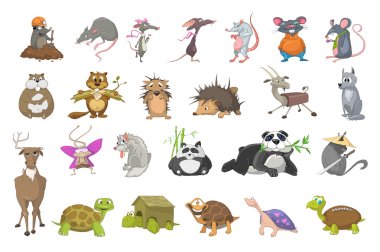 Vector set of animals illustrations. vector