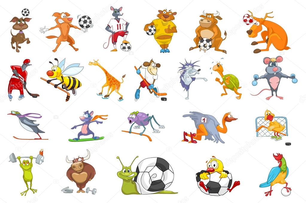 Vector set of animals sport illustrations. Stock Vector Image by ©VisualGeneration #117530432 Vector set of animals sport illustrations. Stock Vector Image by ©VisualGeneration #117530432