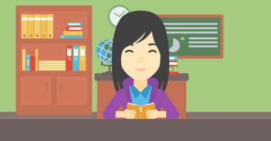 Öğrenci kitabı vektör illüstrasyonu.