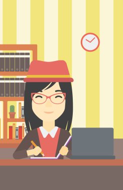 Öğrenci dizüstü eğitim için kullanma.