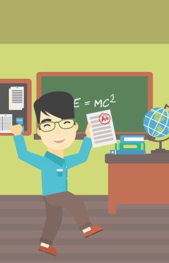 En iyi sonuç ile test kağıt holding öğrenci.