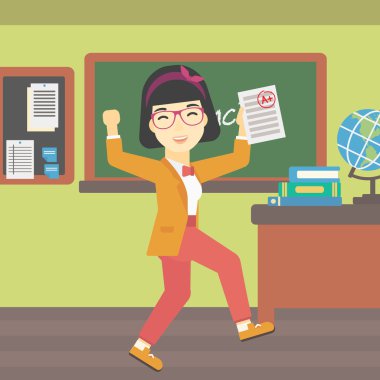 En iyi sonuç ile test kağıt holding öğrenci.