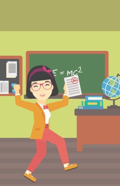 En iyi sonuç ile test kağıt holding öğrenci.