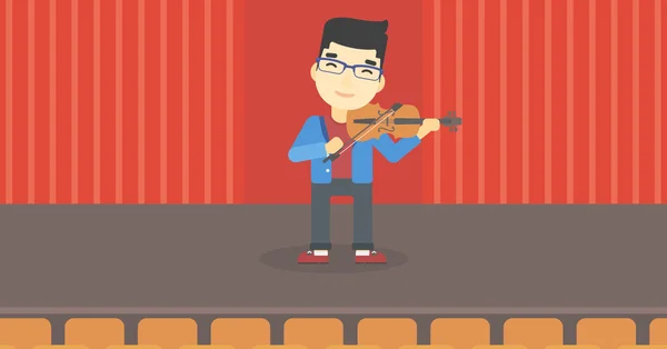 Homme jouant du violon illustration vectorielle . — Image vectorielle